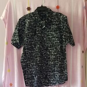 Black and White Casual Men's Shirt